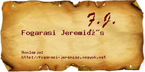 Fogarasi Jeremiás névjegykártya